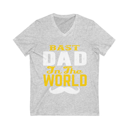 Bast Dad In The World Unisex Short Sleeve V-neck Tshirt