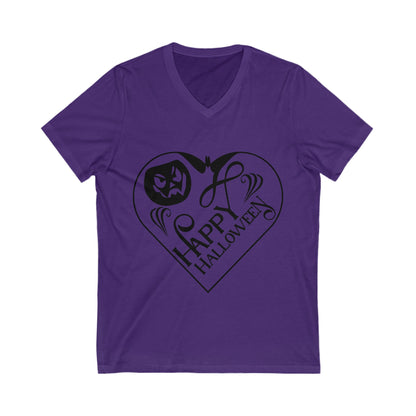 Happy Halloween Unisex Short Sleeve V-neck Tshirt