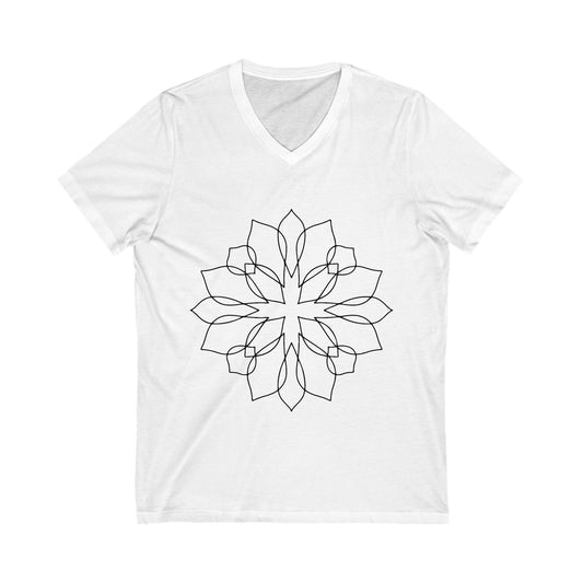 Mandala_11 Unisex Short Sleeve V-neck Tshirt