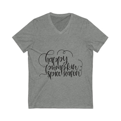 Happy Pumpkin Spice Season Unisex Short Sleeve V-neck Tshirt