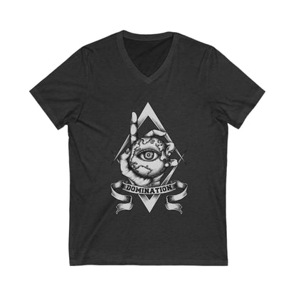Domination Unisex Short Sleeve V-neck Tshirt