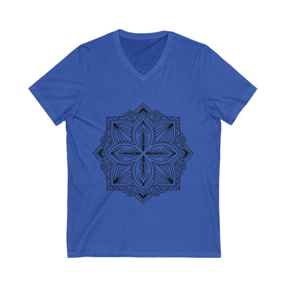 Mandala_10 Unisex Short Sleeve V-neck Tshirt