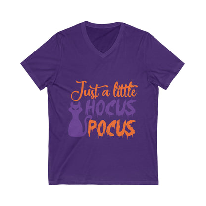 Just A Little Hocus Pocuss Unisex Short Sleeve V-neck Tshirt