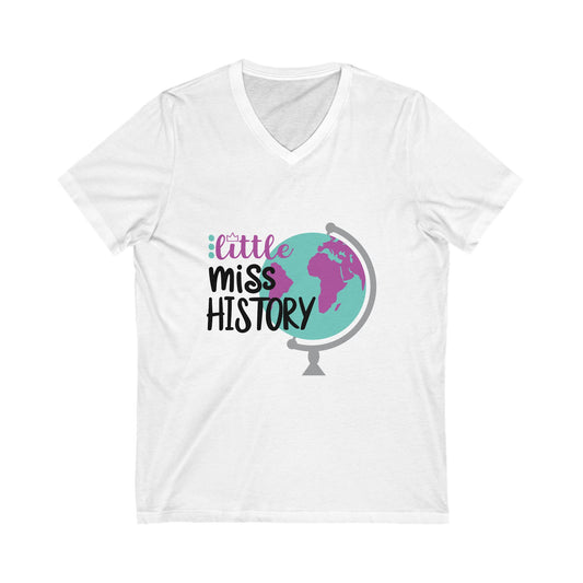 Little Miss History Unisex Short Sleeve V-neck Tshirt