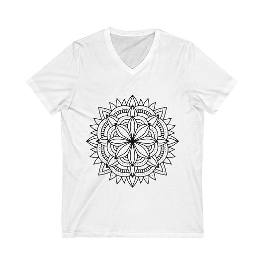 Mandala_118 Unisex Short Sleeve V-neck Tshirt