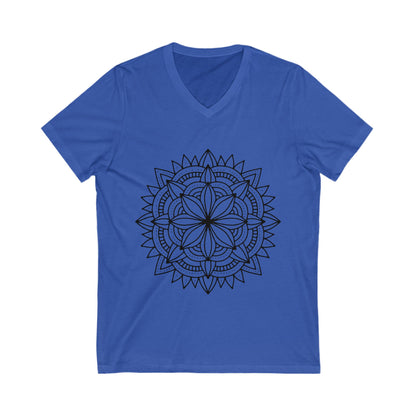 Mandala_118 Unisex Short Sleeve V-neck Tshirt