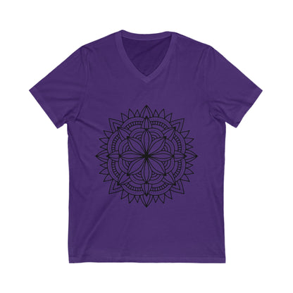 Mandala_118 Unisex Short Sleeve V-neck Tshirt
