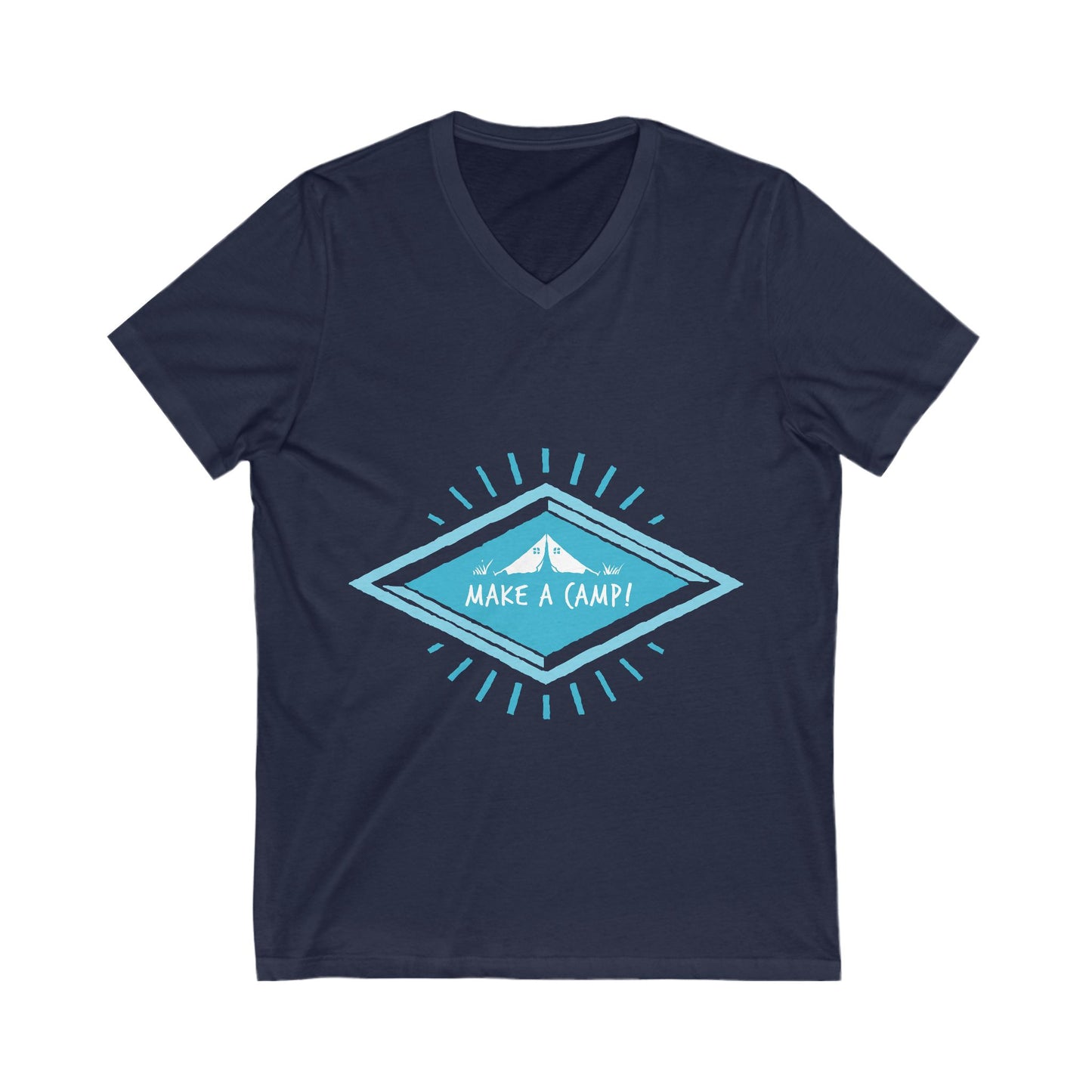 Make A Camp Unisex Short Sleeve V-neck Tshirt