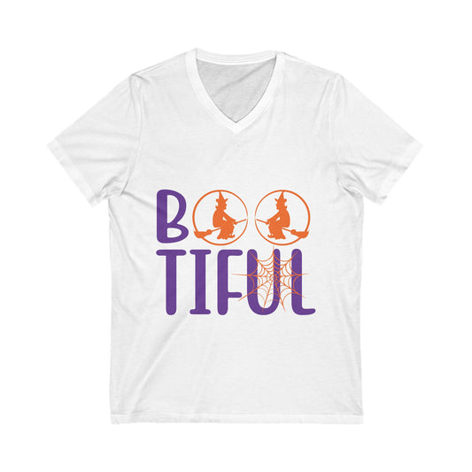 Boo Tiful-011 Unisex Short Sleeve V-neck Tshirt