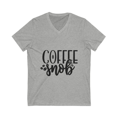 Coffee Snob Unisex Short Sleeve V-neck Tshirt