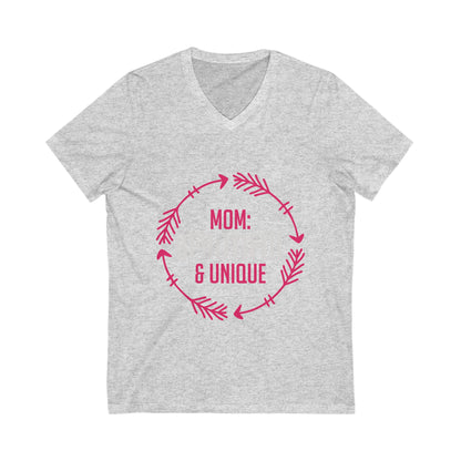 Mom Beautiful And Unique Unisex Short Sleeve V-neck Tshirt