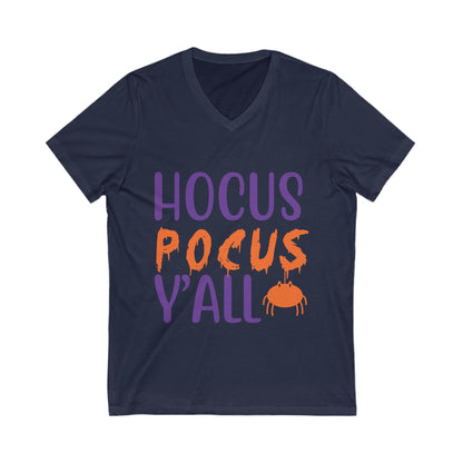 Hocus Pocus Y All Unisex Short Sleeve V-neck Tshirt