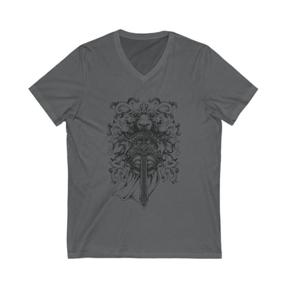 Knight And Armor Unisex Short Sleeve V-neck Tshirt