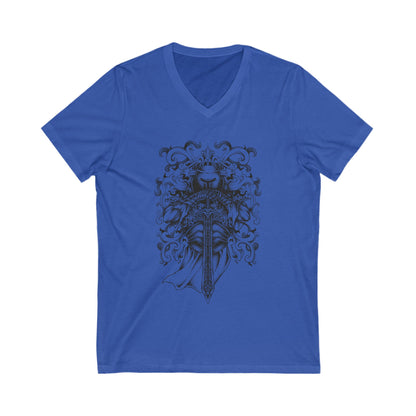 Knight And Armor Unisex Short Sleeve V-neck Tshirt
