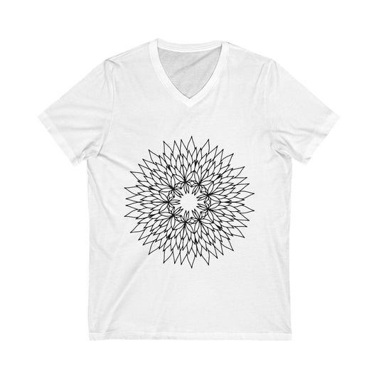 Mandala Art_5 Unisex Short Sleeve V-neck Tshirt