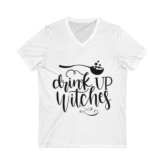 Drink Up Witchess Unisex Short Sleeve V-neck Tshirt
