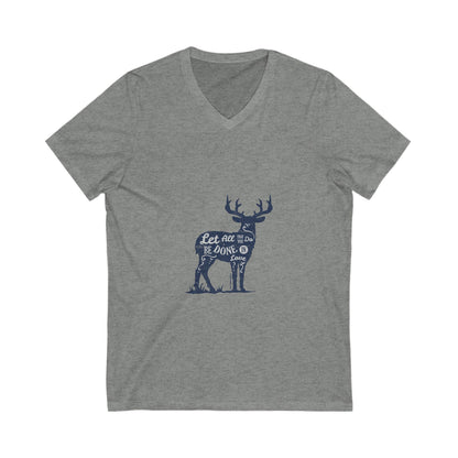 Done In Love Unisex Short Sleeve V-neck Tshirt