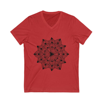 Mandala_101 Unisex Short Sleeve V-neck Tshirt
