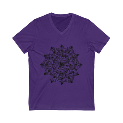 Mandala_101 Unisex Short Sleeve V-neck Tshirt