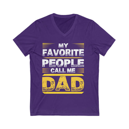 My Favourite People Call Me Dad Unisex Short Sleeve V-neck Tshirt
