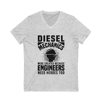 Diesel Mechanics Unisex Short Sleeve V-neck Tshirt