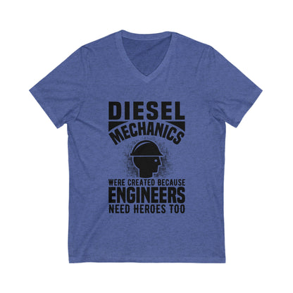 Diesel Mechanics Unisex Short Sleeve V-neck Tshirt