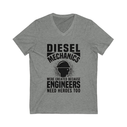 Diesel Mechanics Unisex Short Sleeve V-neck Tshirt