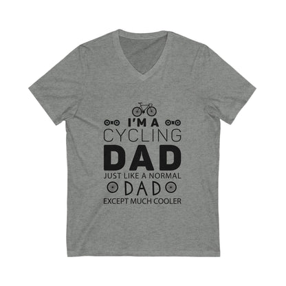 I'M A Cycling Dad Unisex Short Sleeve V-neck Tshirt