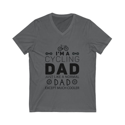 I'M A Cycling Dad Unisex Short Sleeve V-neck Tshirt