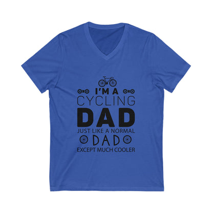 I'M A Cycling Dad Unisex Short Sleeve V-neck Tshirt