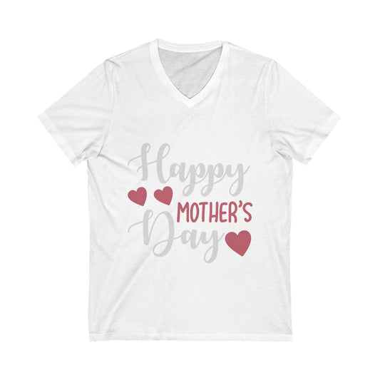 Happy Mother'S Day Unisex Short Sleeve V-neck Tshirt