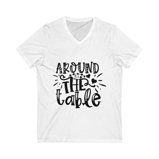 Around The Table Unisex Short Sleeve V-neck Tshirt