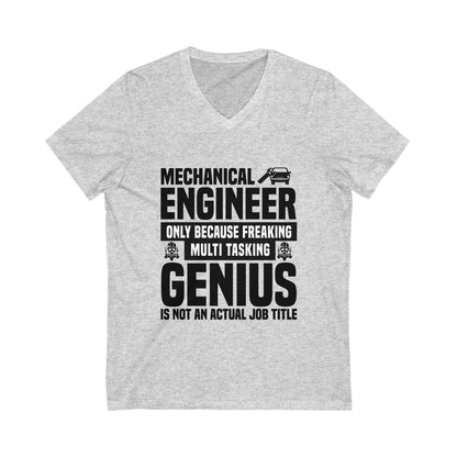 Mechanical Engineer Unisex Short Sleeve V-neck Tshirt