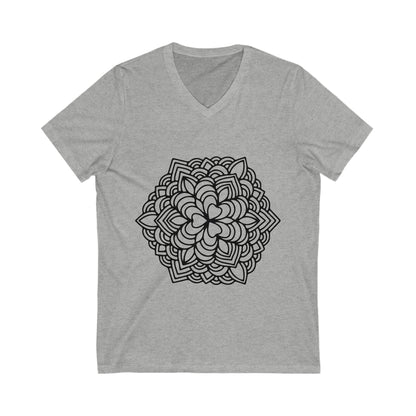 Mandala_102 Unisex Short Sleeve V-neck Tshirt