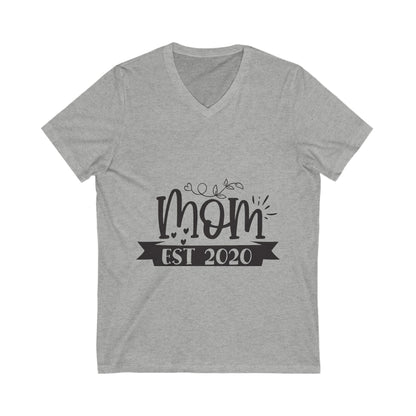 Mom Est 2020-01 Unisex Short Sleeve V-neck Tshirt