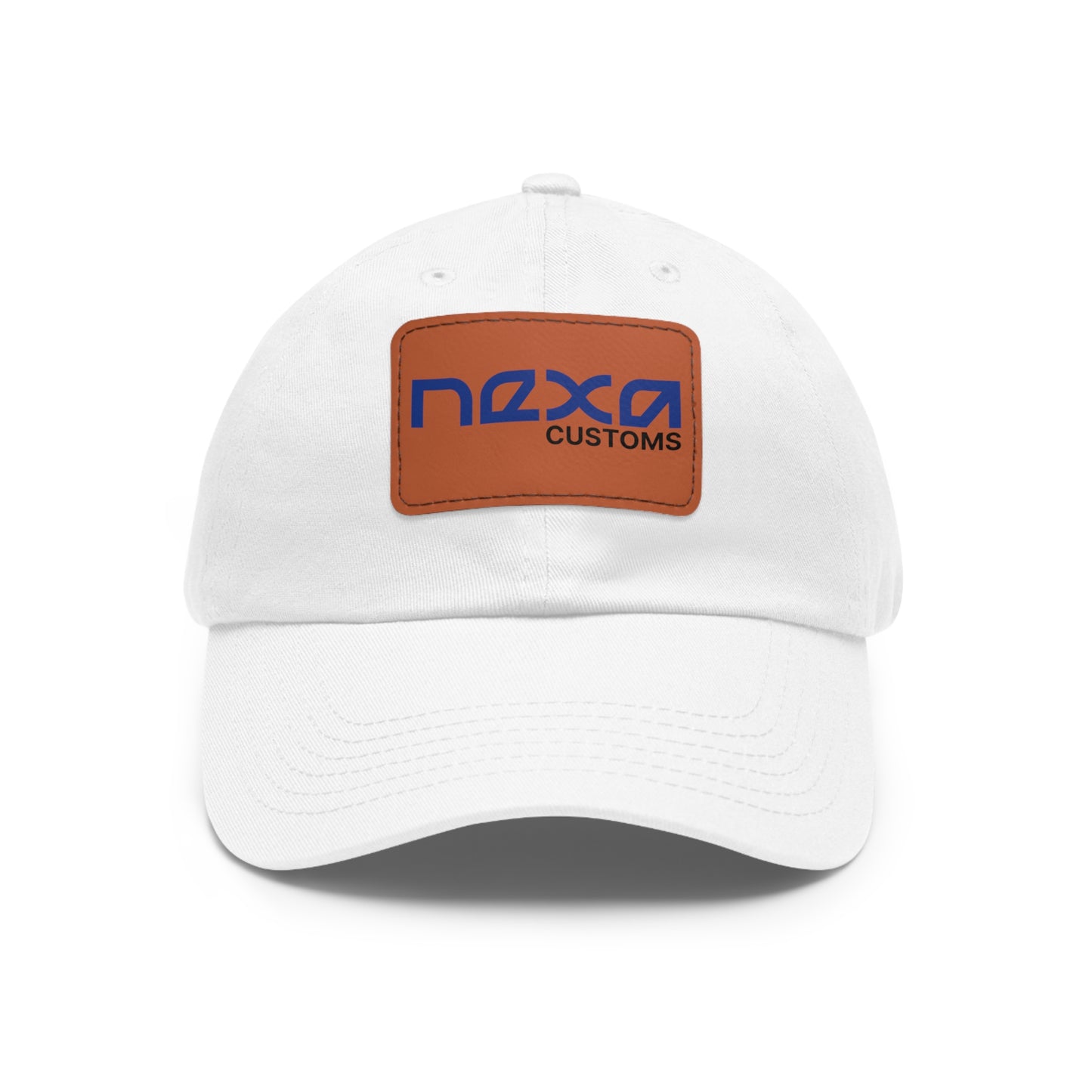 Dad Hat with Leather Patch (Rectangle)