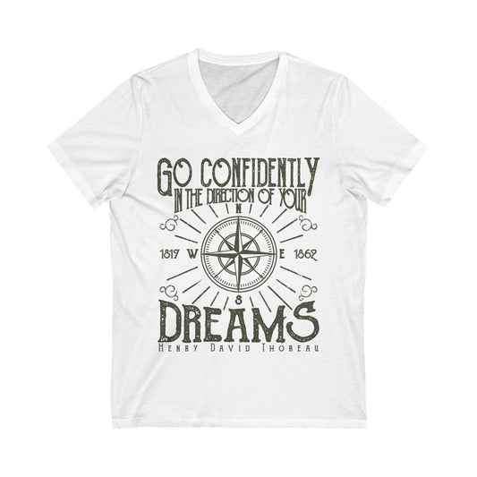 Directions Of Your Dreams Unisex Short Sleeve V-neck Tshirt