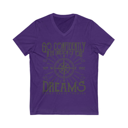 Directions Of Your Dreams Unisex Short Sleeve V-neck Tshirt