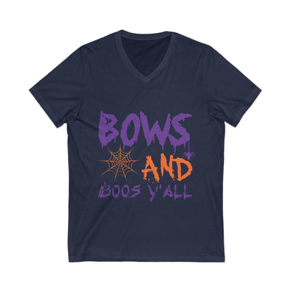 Bows And Boos Y All Unisex Short Sleeve V-neck Tshirt