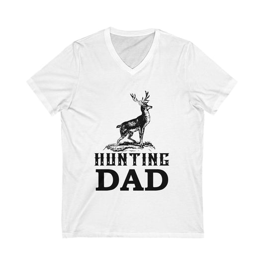 Hunting Dad Unisex Short Sleeve V-neck Tshirt