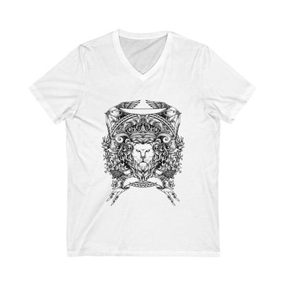 Lion Crest Unisex Short Sleeve V-neck Tshirt