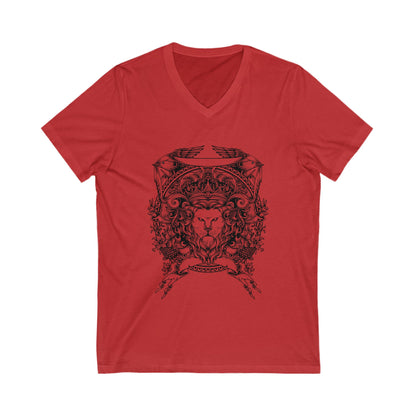 Lion Crest Unisex Short Sleeve V-neck Tshirt