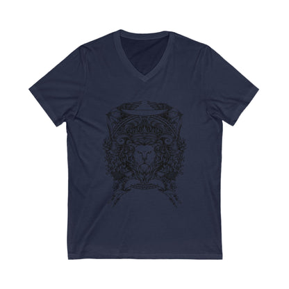 Lion Crest Unisex Short Sleeve V-neck Tshirt