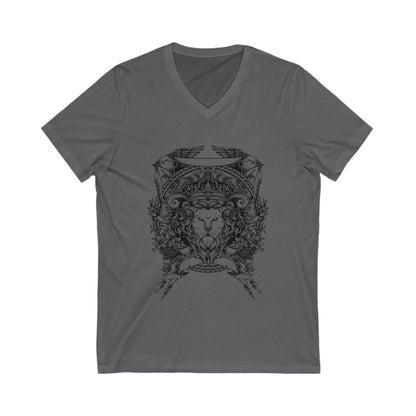 Lion Crest Unisex Short Sleeve V-neck Tshirt