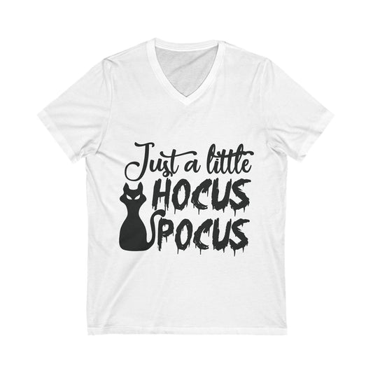 Just A Little Hocus Pocus Unisex Short Sleeve V-neck Tshirt