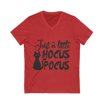 Just A Little Hocus Pocus Unisex Short Sleeve V-neck Tshirt