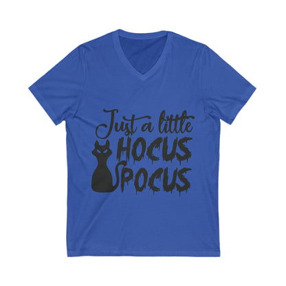 Just A Little Hocus Pocus Unisex Short Sleeve V-neck Tshirt