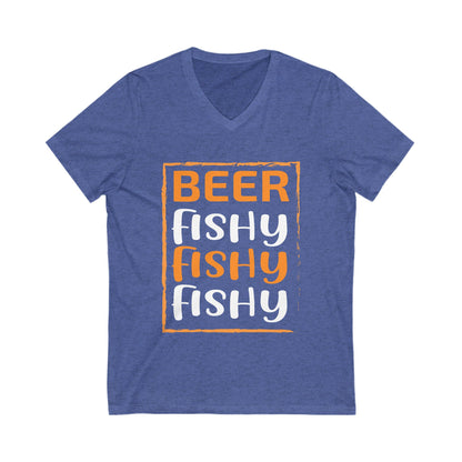 Beer Fishy Fishy Fishy Unisex Short Sleeve V-neck Tshirt