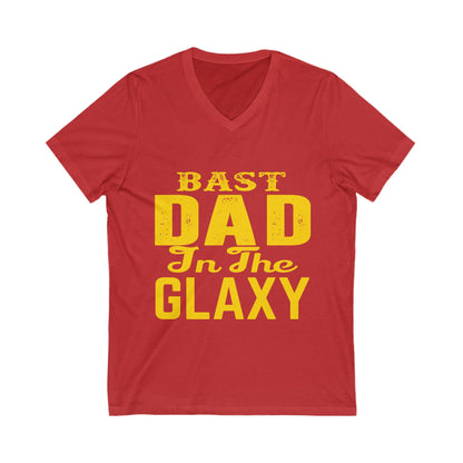 Bast Dad in the Galaxy V-Neck Tee - Perfect Father's Day Gift