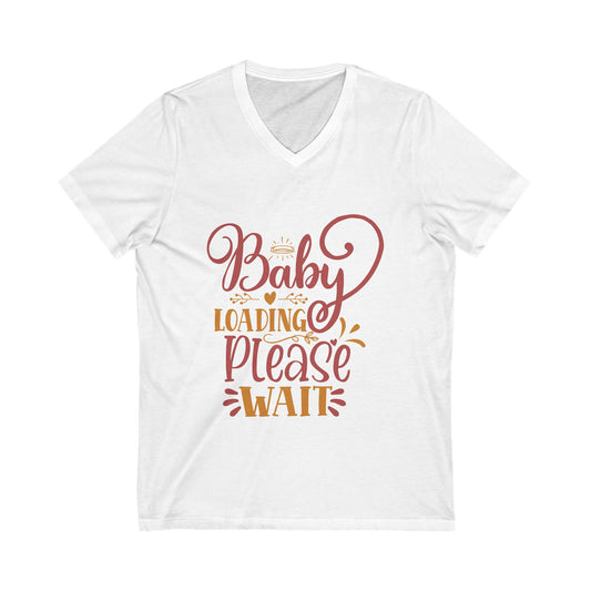 Baby Loading Please Wait Unisex Short Sleeve V-neck Tshirt